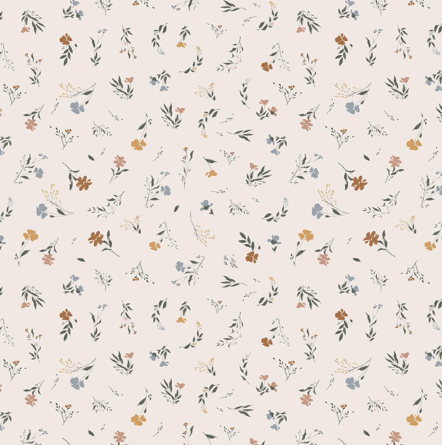 Fleurs Wallpaper Decorative Floral Print for Nursery and Home