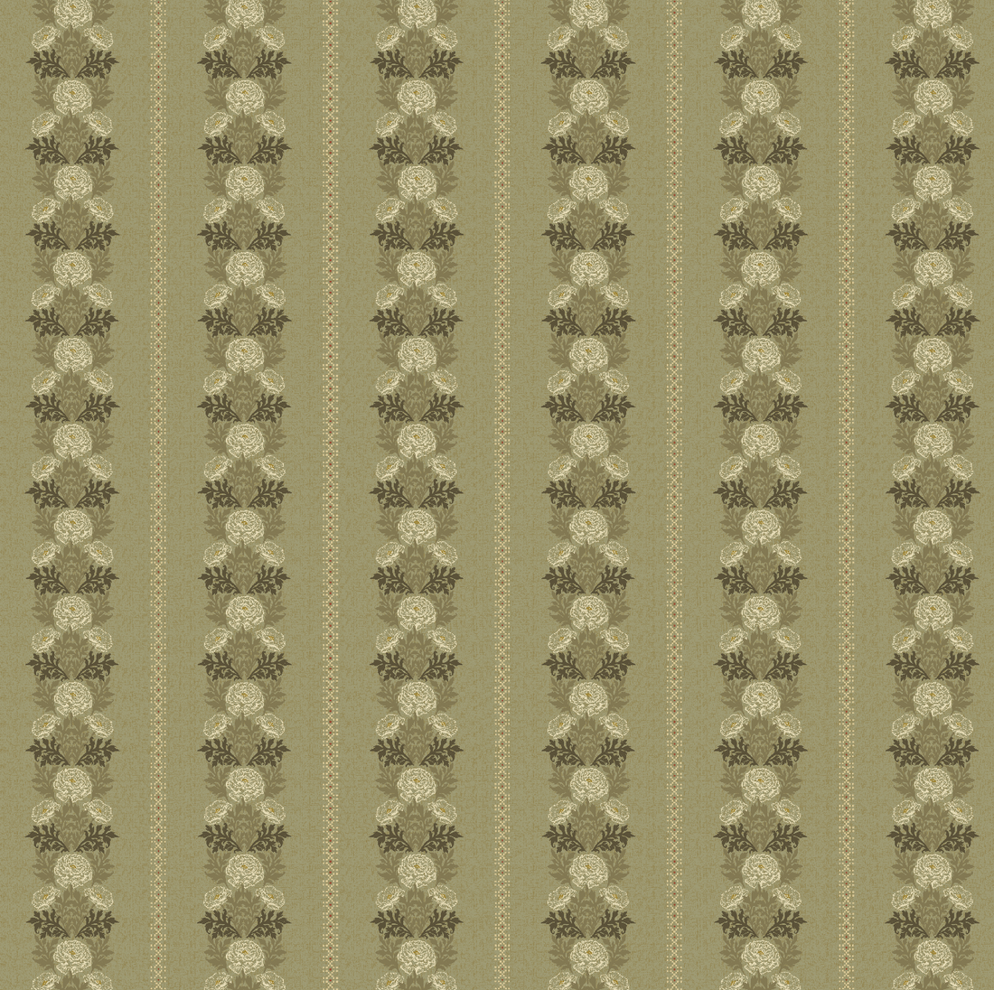 Lucia Floral Wallpaper in Grey, Beige, Terracotta and Gold