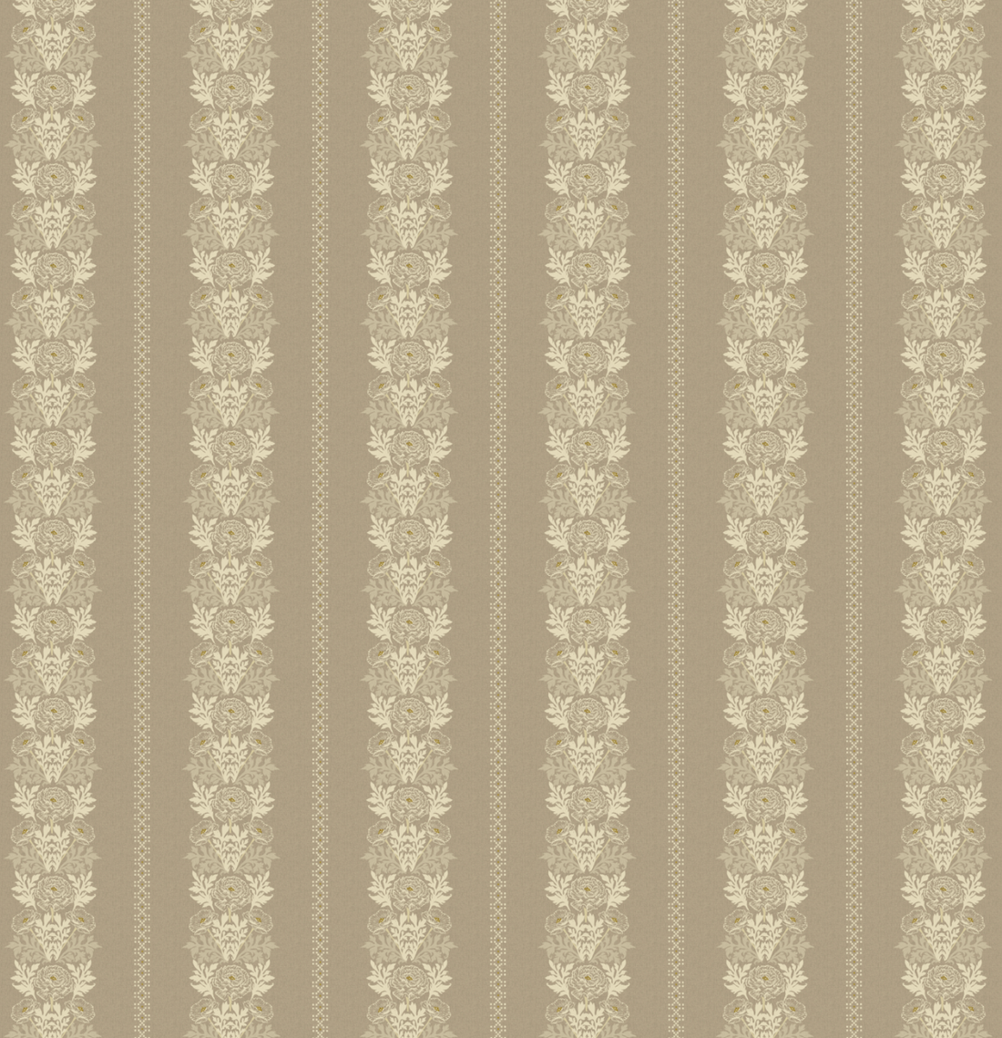 Lucia Floral Wallpaper in Grey, Beige, Terracotta and Gold