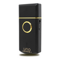 Gamma+ UNO Single Foil Shaver in black with gold titanium foil head