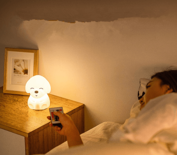 Rechargeable Silicone Puppy LED Night Light with Remote Control