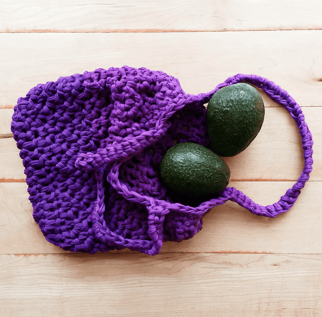 Summer Tote Crochet Kit - Vibrant Cotton T-Shirt Yarn Bag