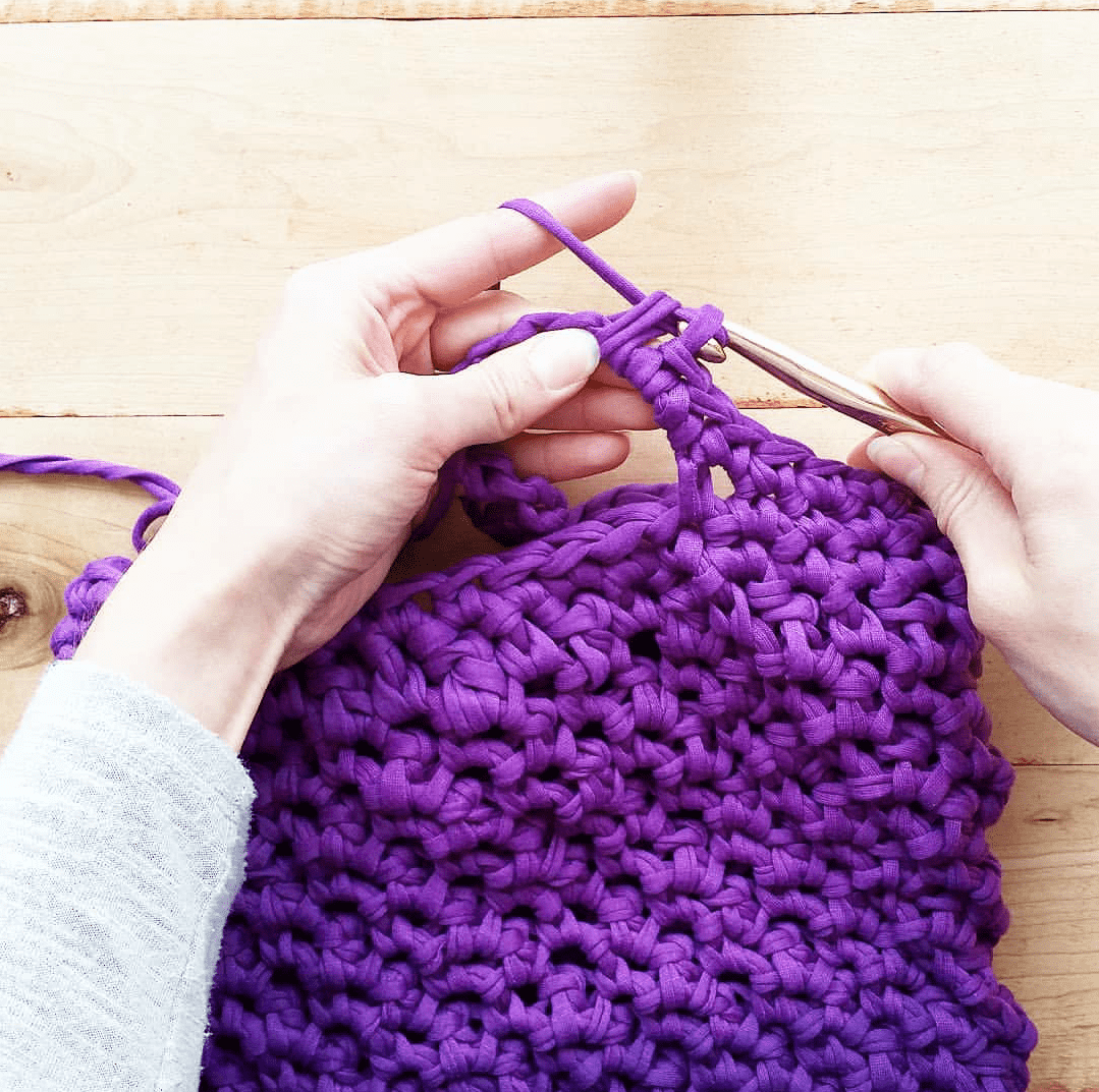 Violet Summer Tote Crochet Pattern – Handmade Bohemian Bag