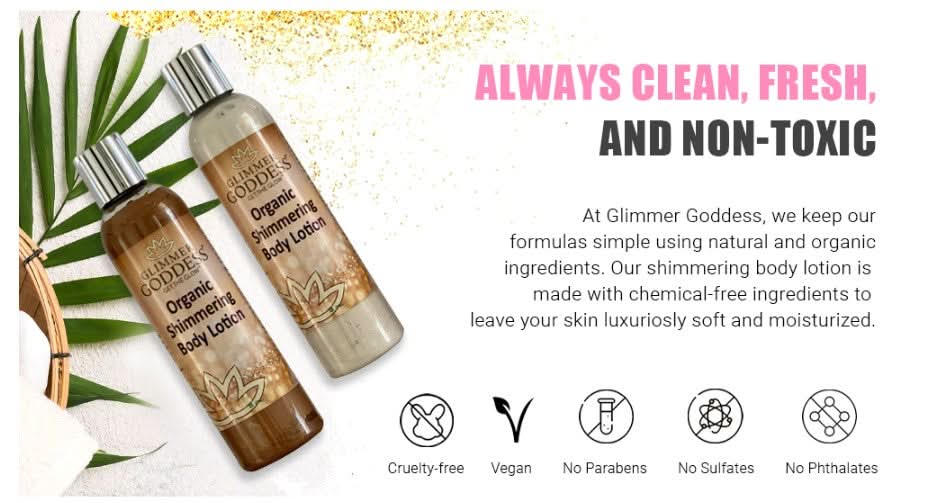 Organic Shimmer Body Lotion - Bronze Level 3 - 8 oz