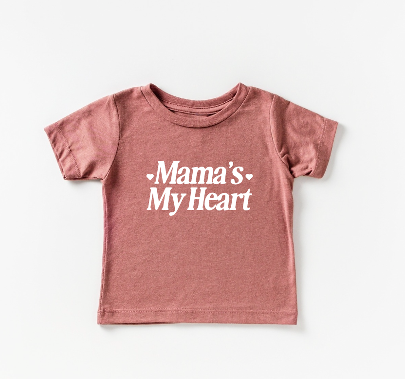 Mama's My Heart Unisex Tee – Minimalist Kids Graphic Shirt