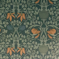 Whitney Floral Wallpaper – Vintage Arts & Crafts Teal & Peach