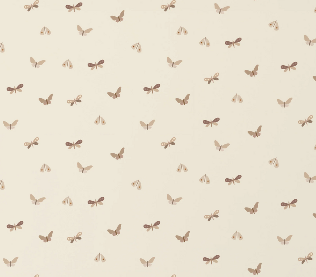 Indra Minimalist Bohemian Wallpaper in Cream, Taupe, and Brown