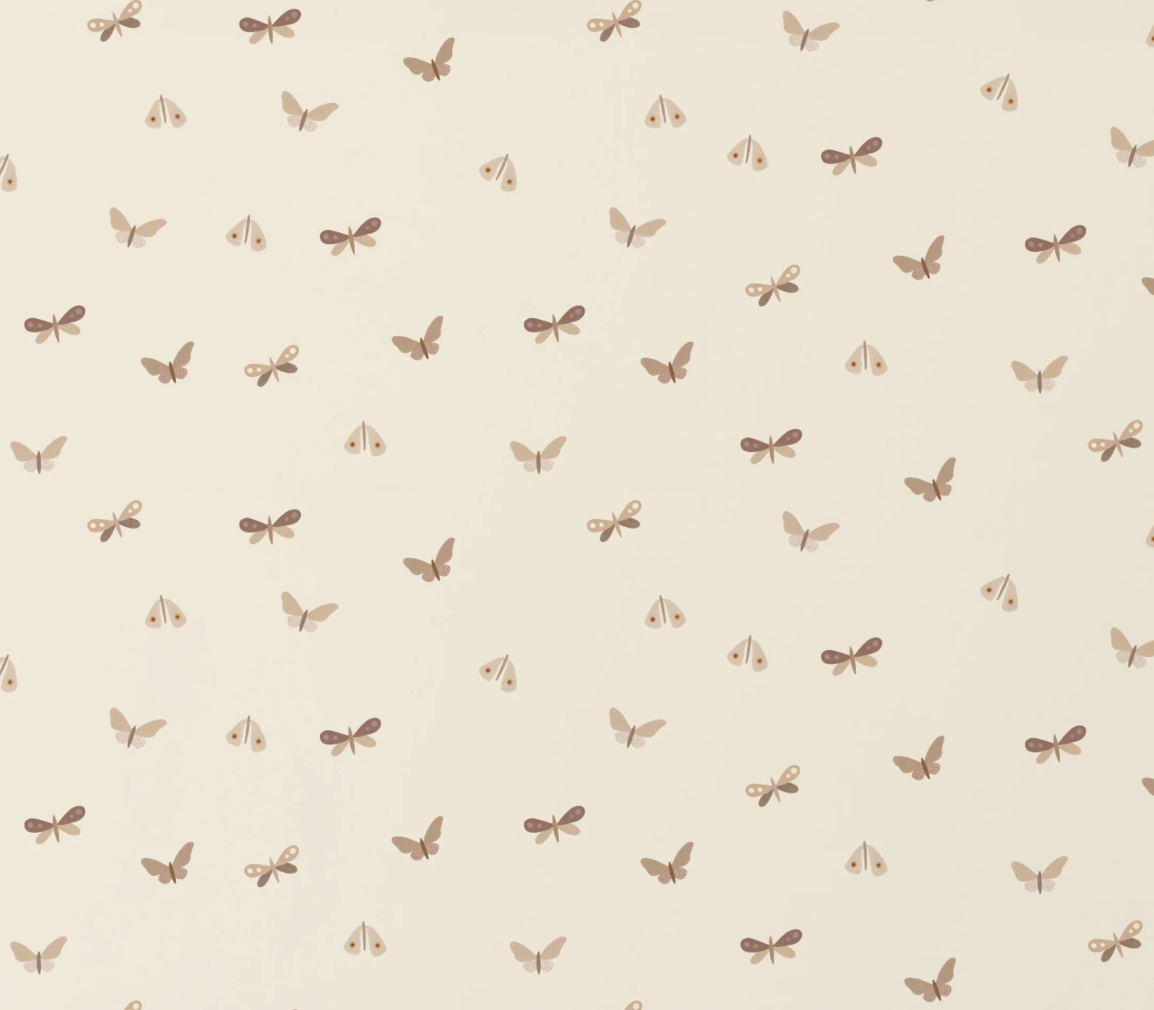 Indra Minimalist Bohemian Wallpaper in Cream, Taupe, and Brown