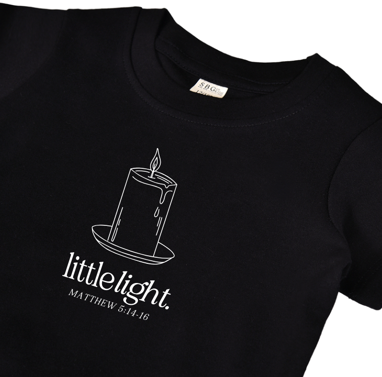 Little Light Tee for Kids - Minimalist Cotton Graphic T-Shirt