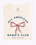 All American Mama's Club Patriotic Graphic Tee - Off-White/Red/Blue