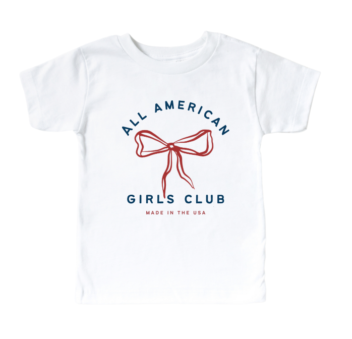 All American Girls Club Unisex Kids Tee - Soft Cotton Apparel