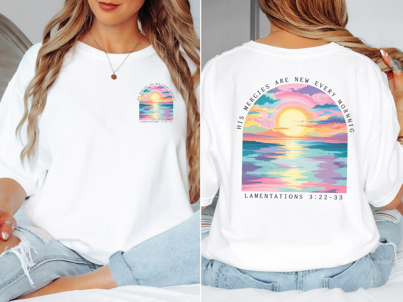 His Mercies Are New Every Morning Christian Comfort Colors Tee
