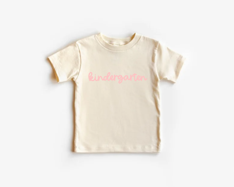 Kindergarten Girly Tee - Soft Cotton Back-to-School Top