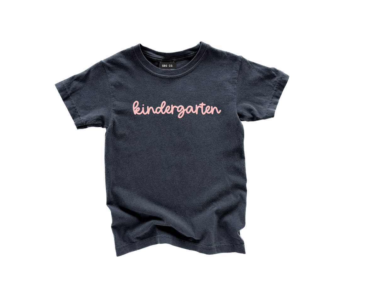 Kindergarten Girly Tee - Soft Cotton Back-to-School Top