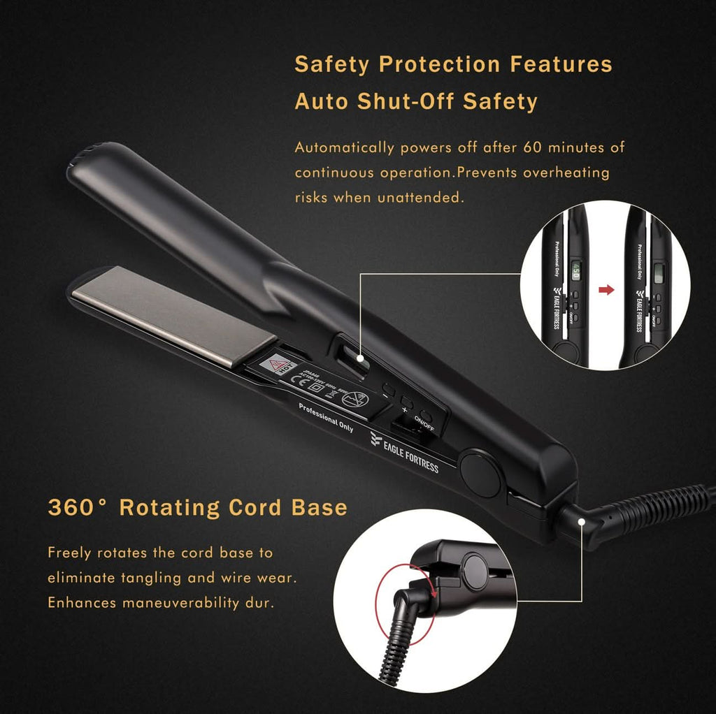 Advanced Ceramic & Tourmaline Hair Straightener - 048-JPA Black