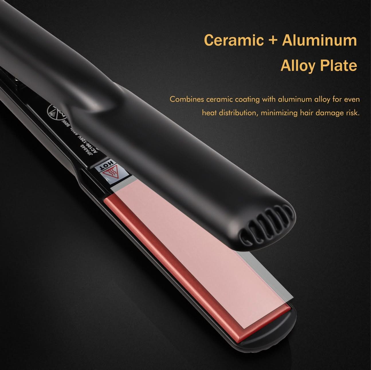 Advanced Ceramic & Tourmaline Hair Straightener - 048-JPA Black
