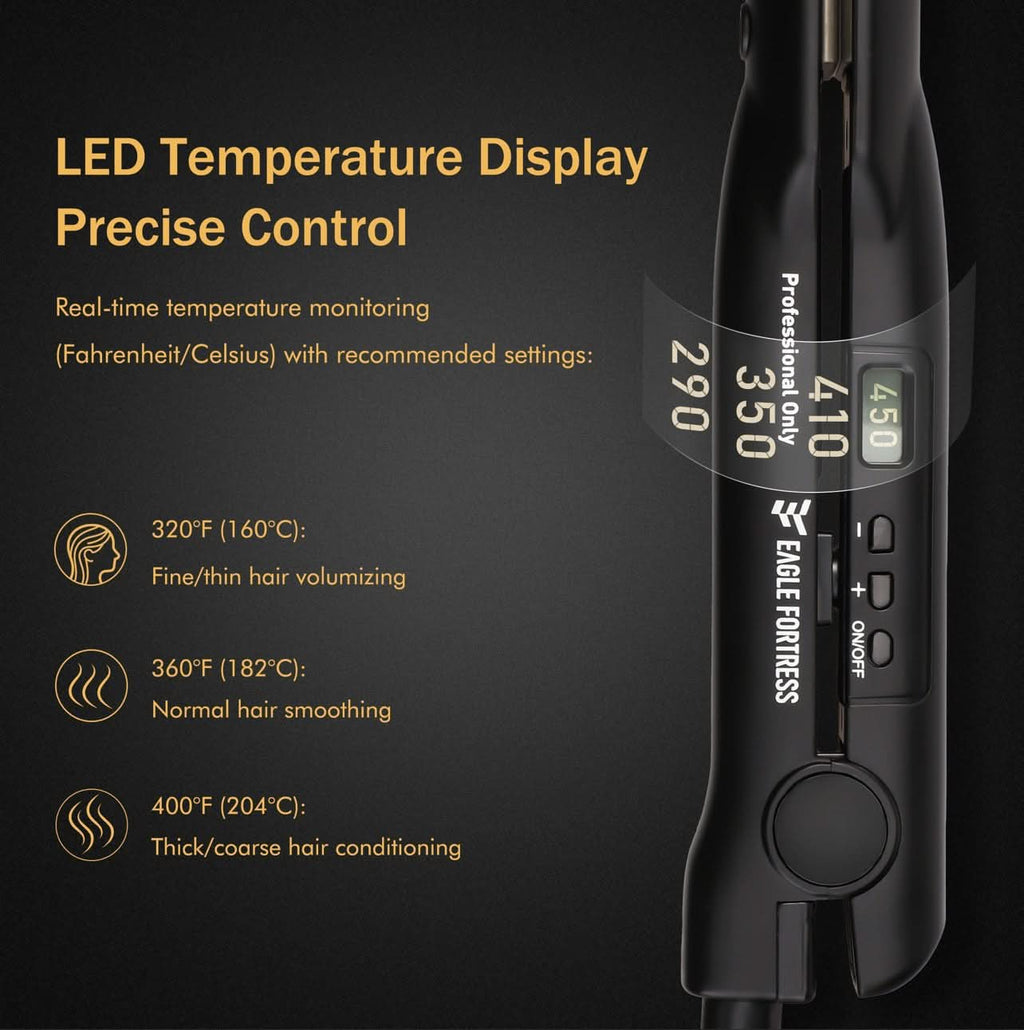 Advanced Ceramic & Tourmaline Hair Straightener - 048-JPA Black
