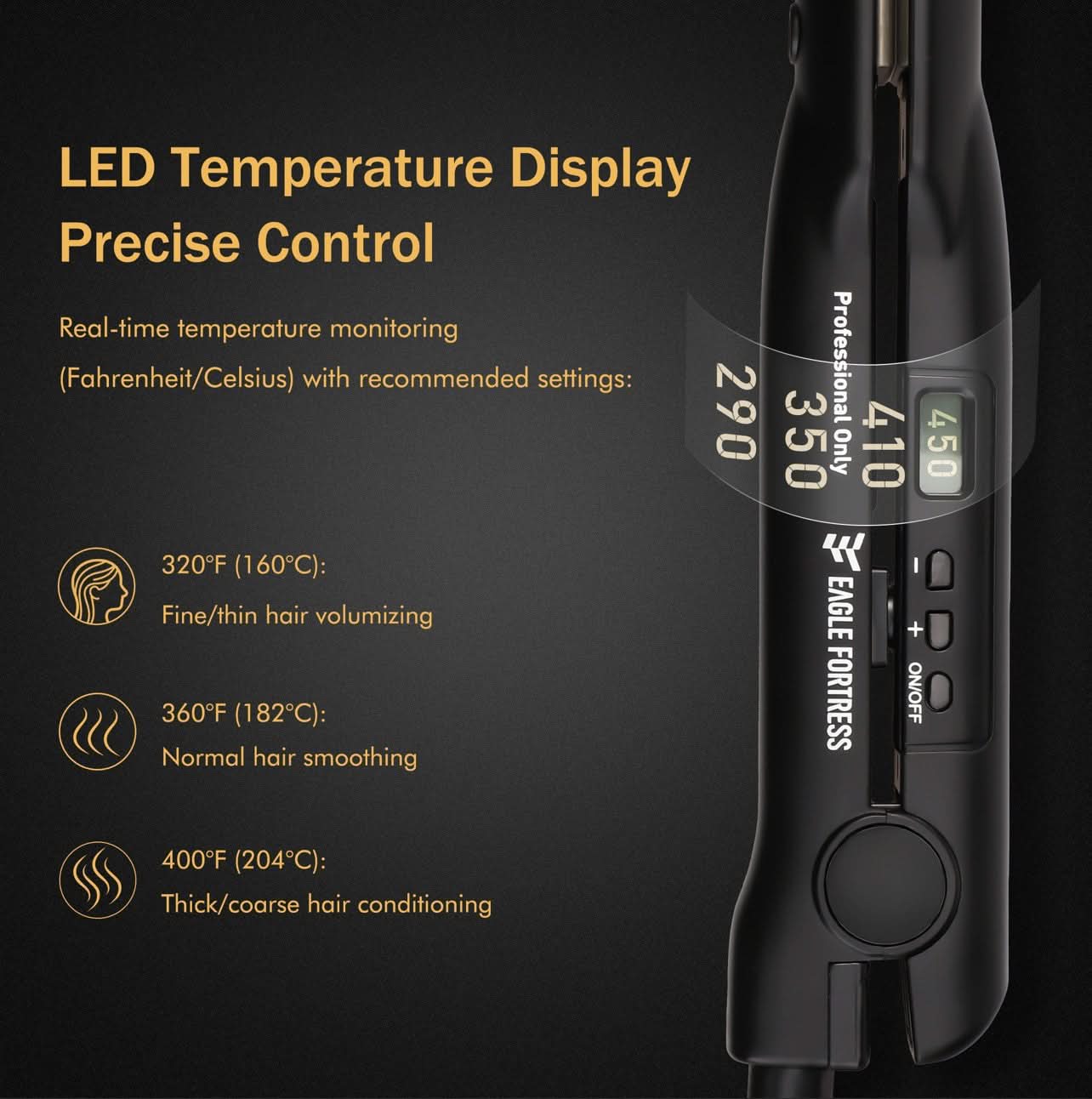 Advanced Ceramic & Tourmaline Hair Straightener - 048-JPA Black