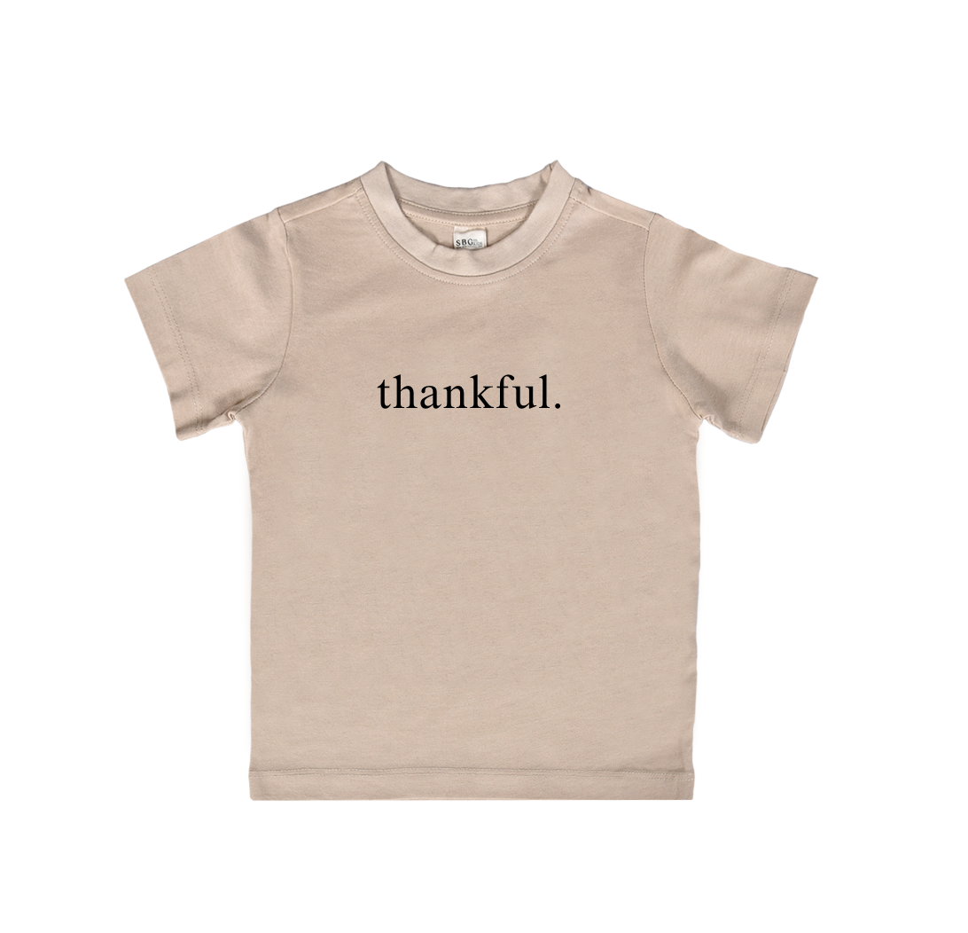 Toddler Thankful. Graphic Tee - Modern Minimalist Style