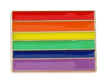 LGBTQ+ Rainbow Pride Flag Enamel Pin – Many Fabulous Styles