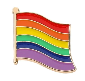 LGBTQ+ Rainbow Pride Flag Enamel Pin – Many Fabulous Styles