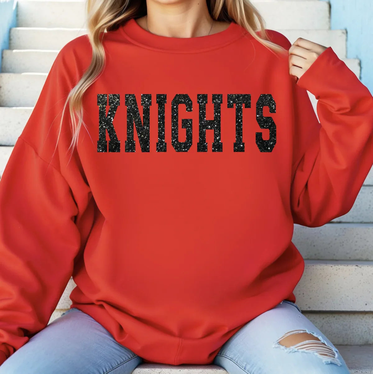 Custom Glitter Team Name Game Day Sweatshirts