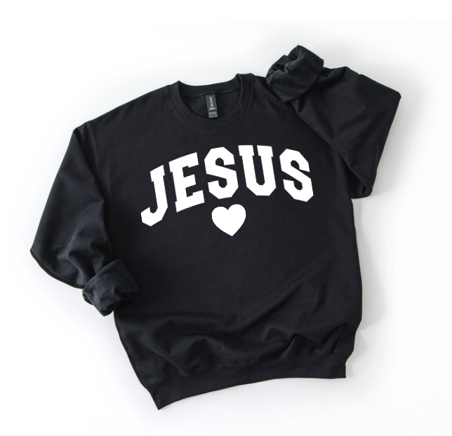 JESUS Varsity Unisex Knit Sweatshirt Valentine's Day Edition