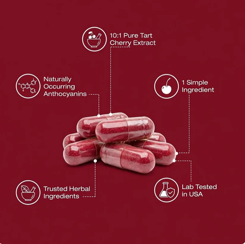Tart Cherry Extract Dietary Supplement Capsules