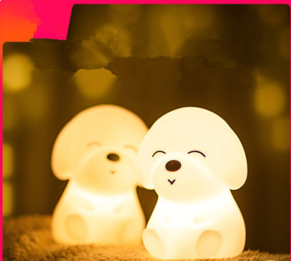 Rechargeable Silicone Puppy LED Night Light with Remote Control