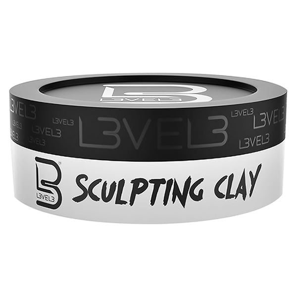 L3VEL3 Sculpting Clay 150ml jar with matte finish styling formula