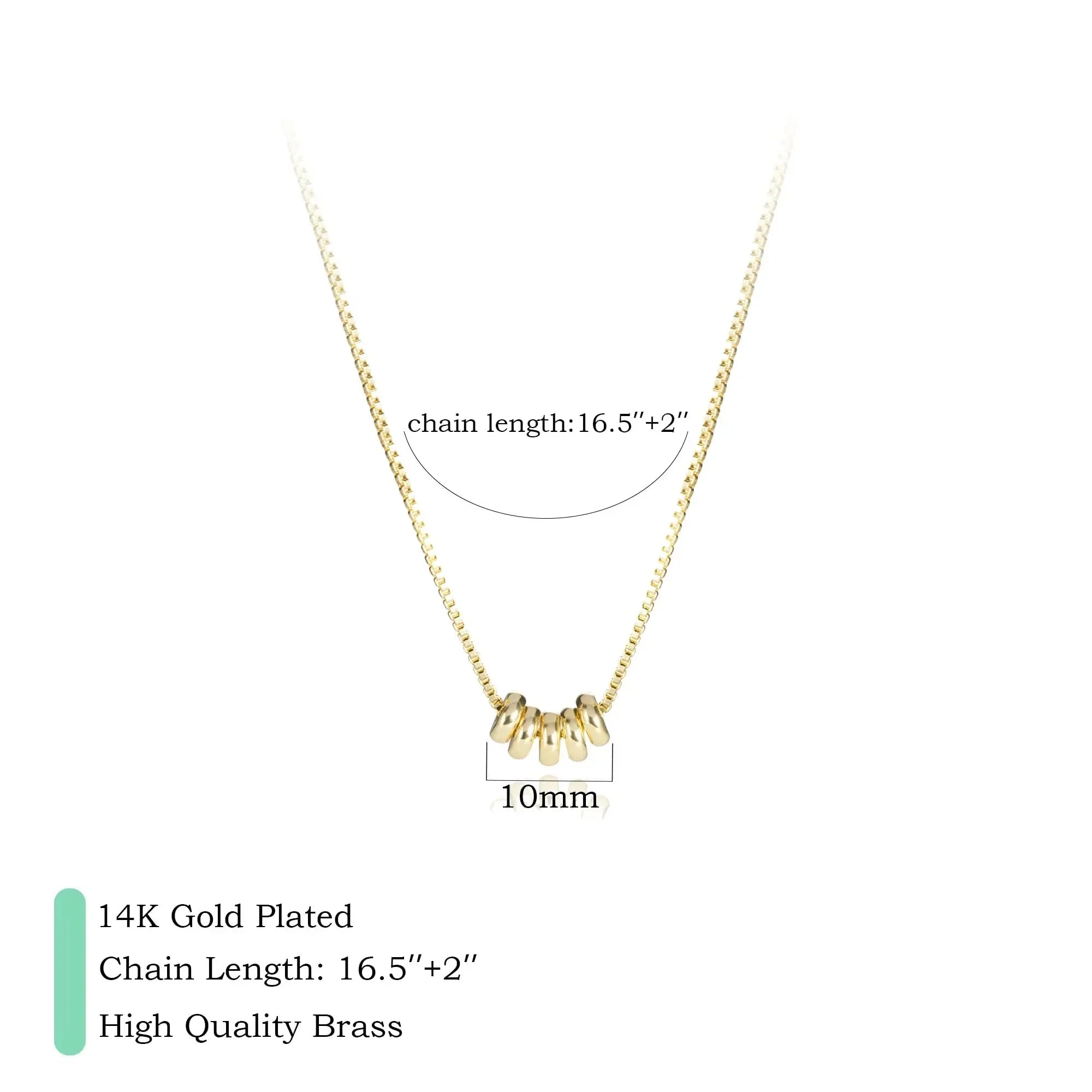 Minimalist Gold Color Stainless Steel Necklace for Women Classic Thin Chains Metal Beads Neck Jewelry