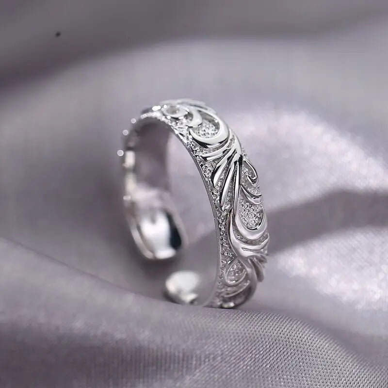 New in 925 Sterling Silver Decorative Pattern Rings For Women Luxury Jewelry Accessories Wholesale