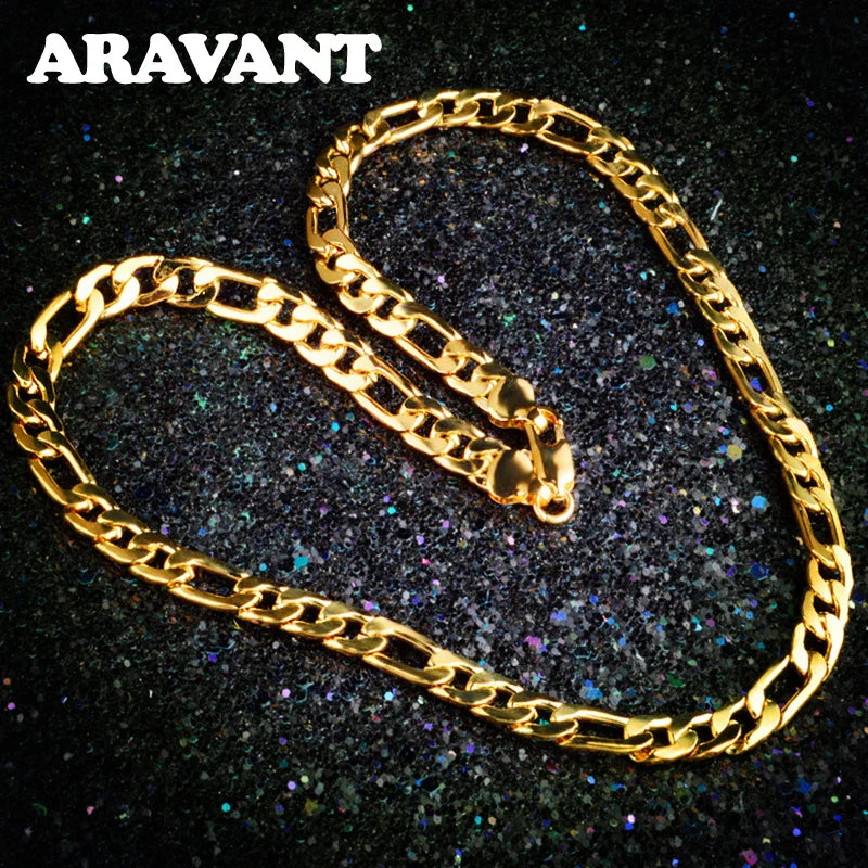 Aravant 925 Silver 18K Gold 8mm Necklace Chains For Men Women Fashion Jewelry