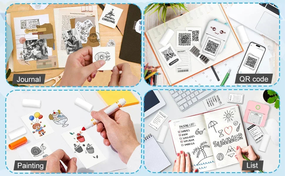Mini Portable Thermal Label Printer – Self-Adhesive Sticker Printer