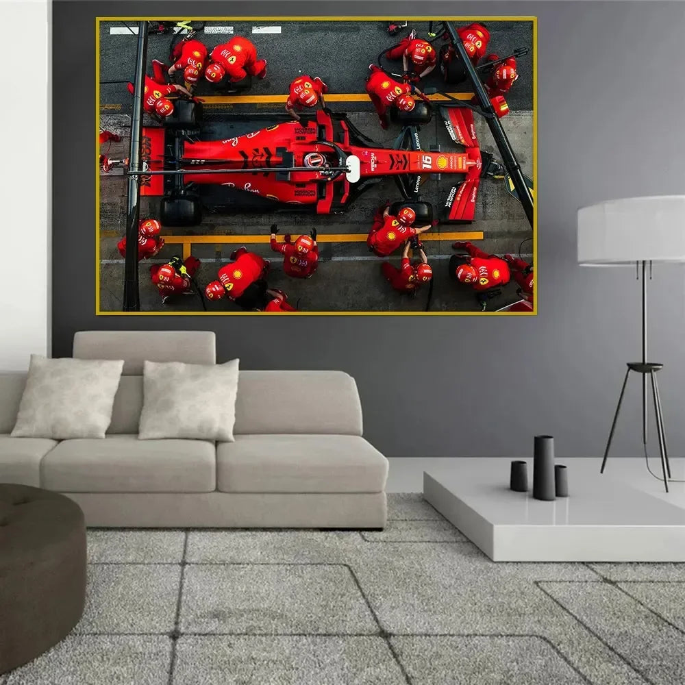 Classic, F1 Michael Schumacher Racing, Wall Art, HD Canvas Print Poster, Home Living Room Bedroom, Club Decoration