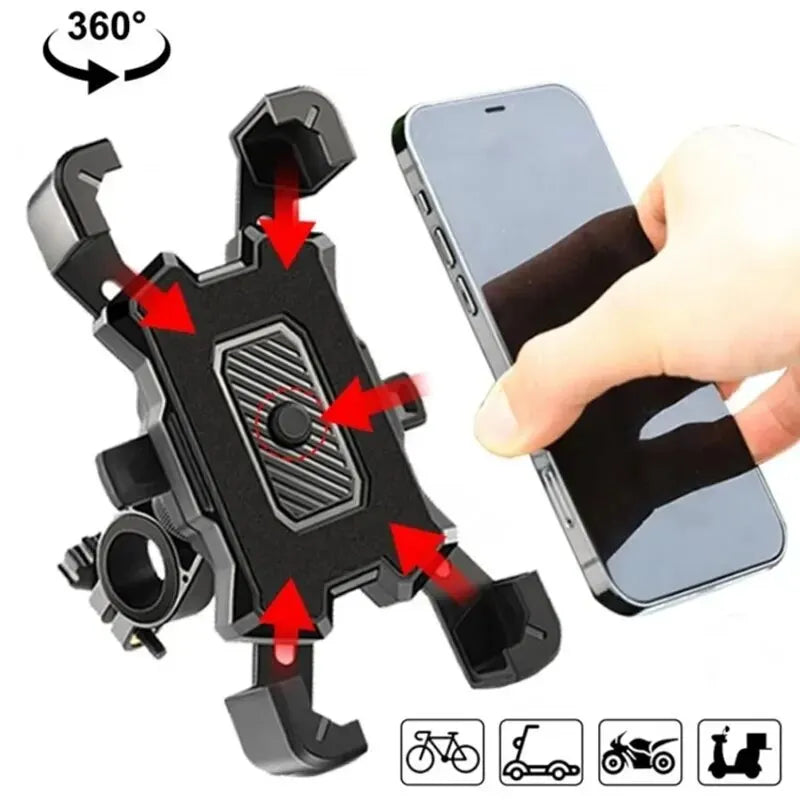 360° Bicycle Phone Holder – Rotating Handlebar Mount for Phones