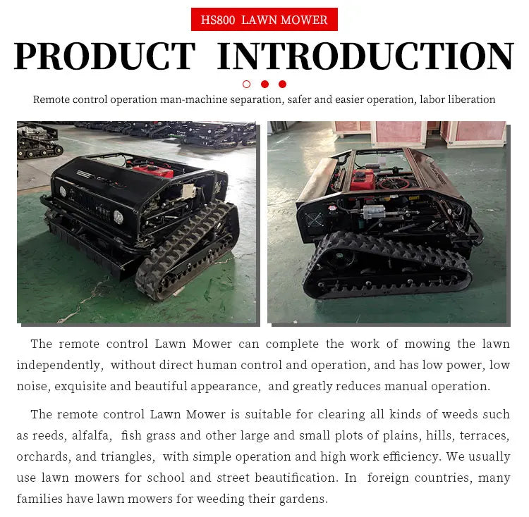 Remote-Control Robot Lawn Mower – 550mm Automatic Lawn Trimmer