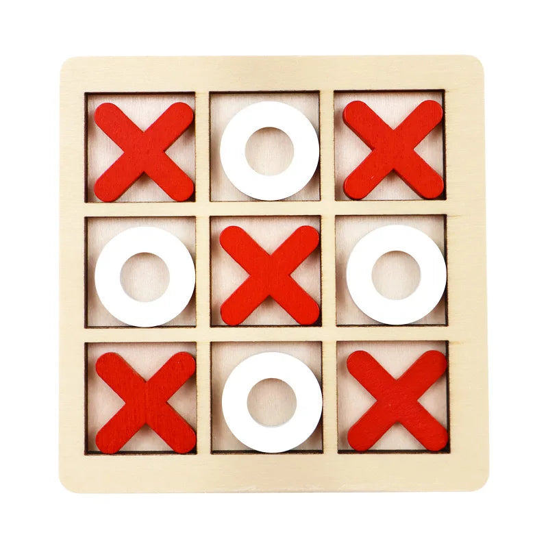 Wooden Tic Tac Toe Game Set for Two Players Interactive Strategy - Image 7
