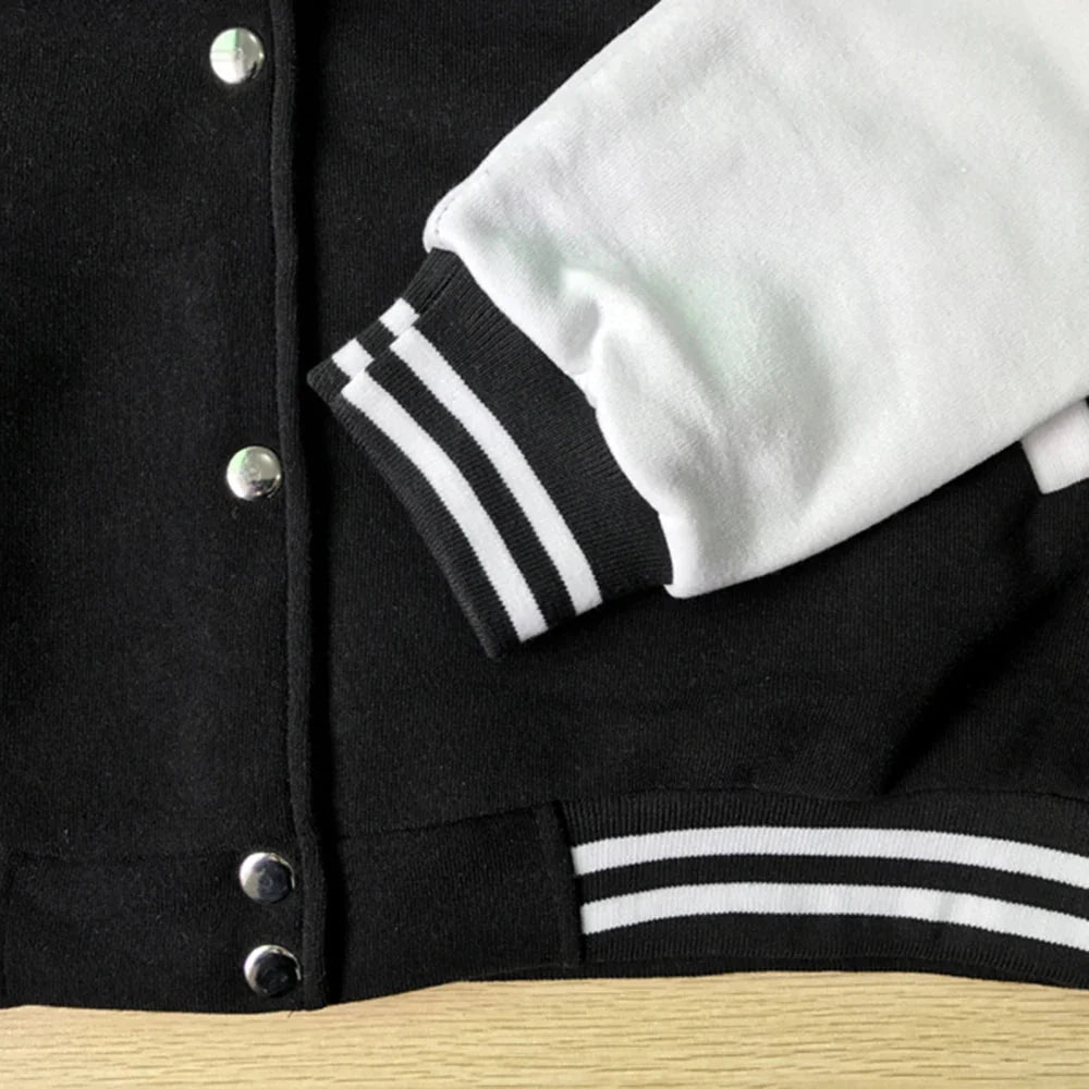 Women’s Oversize Colorblock Varsity Baseball Jacket - Image 2