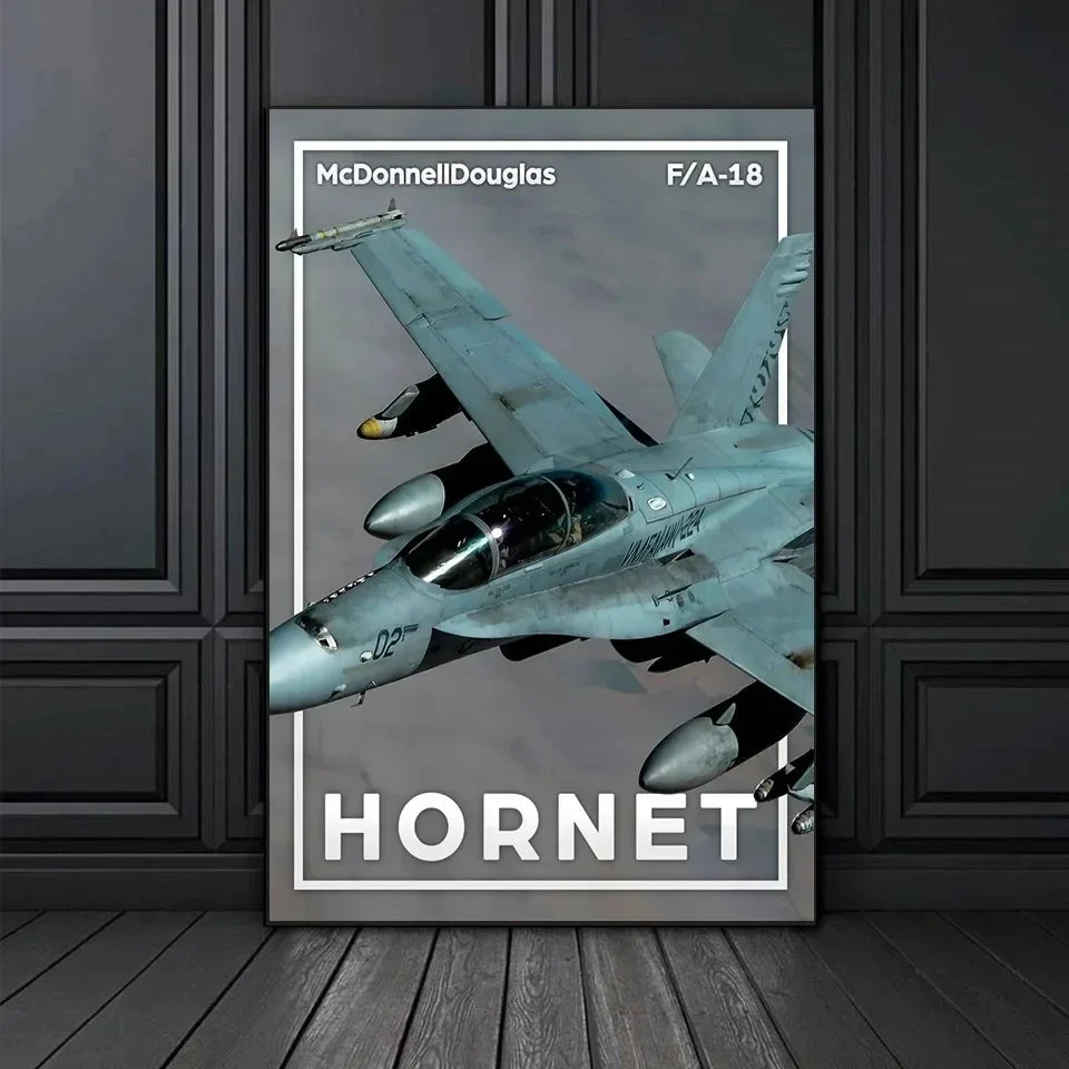 Classic Wall Art World Aircraft F16 Blackbird Fighter Jet HD Canvas Printed Poster Home Living Room Bedroom Decorative Pictures