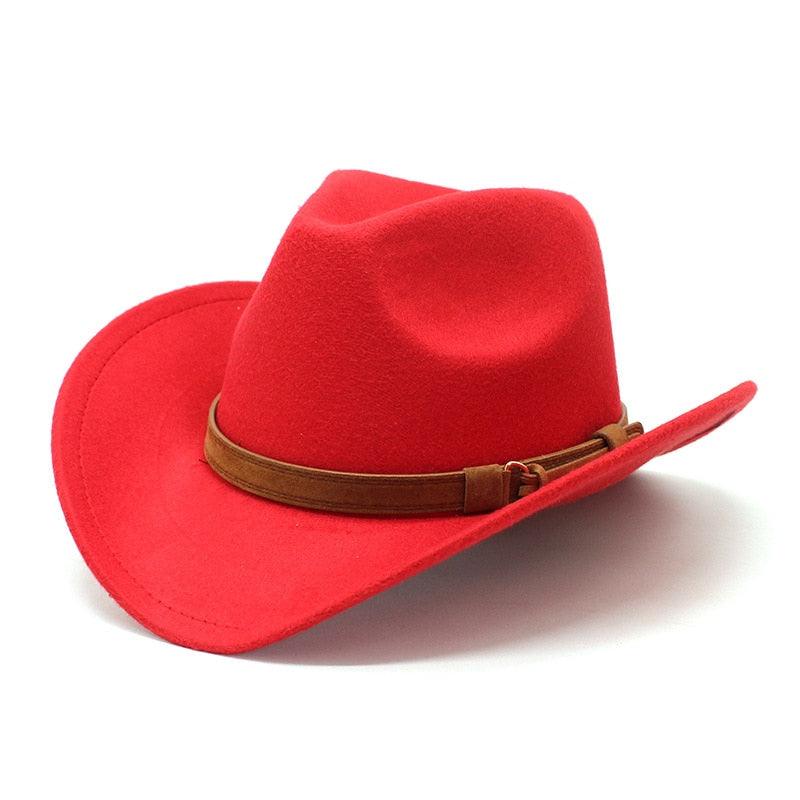 White Western Cowboy Hat for Men Vintage Wide Brim Fedora Style