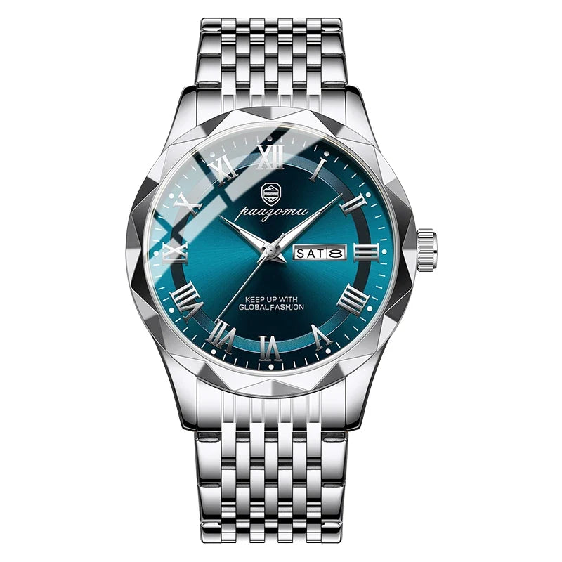 Men's Minimalist Quartz Watch, Stainless Steel, Water Resistant