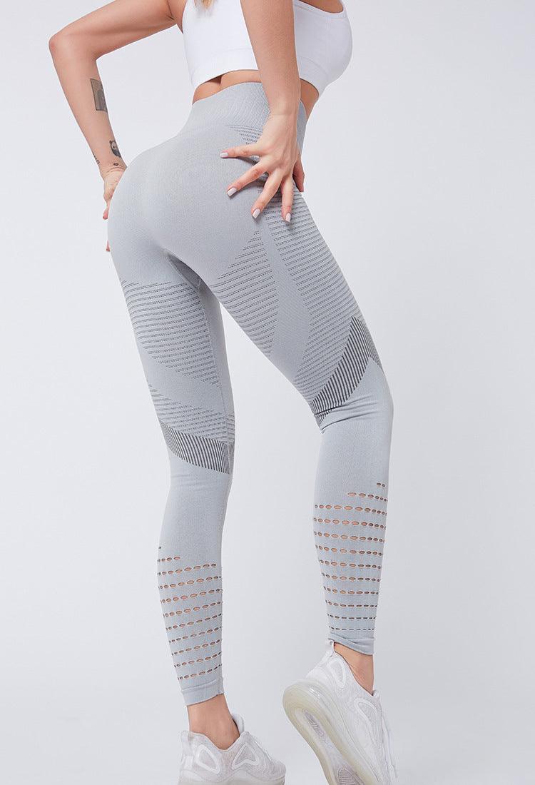 High Waisted Mesh Seamless Fitness Leggings for Gym and Running