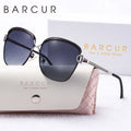 Trendy Square Polarized Women's Sunglasses UV400 Gift Set