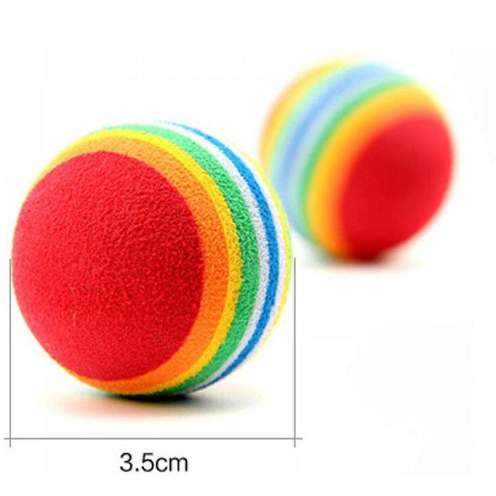 10pcs Interactive Soft Foam Cat Toy Balls for Indoor Chase