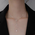 Christmas Gift 925 Sterling Silver Cute Shiny Star Choker Drop Charm Necklaces Charming Woman Wedding Party Birthday Jewelry