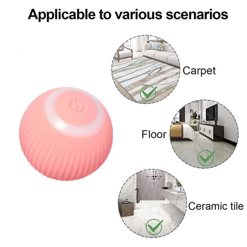 Smart Automatic Rolling Cat Toy Ball – USB Rechargeable