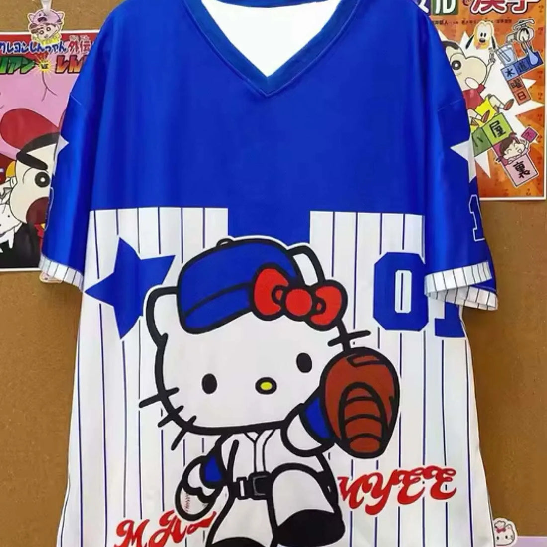 Women Baseball Graphic V-Neck Tee Lightweight Casual Shirt - Image 7