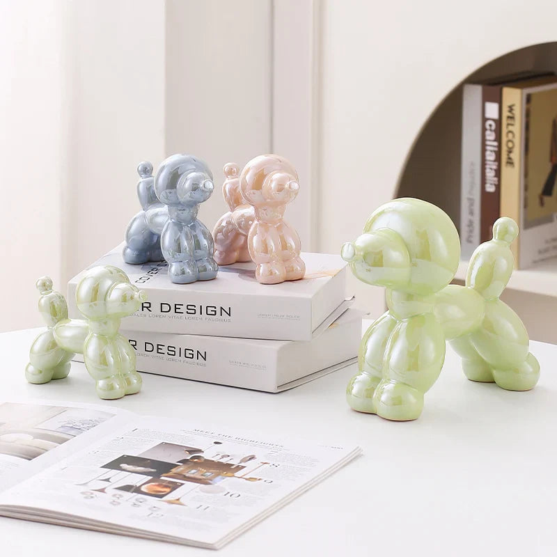 Ceramic Guest Dog Figurine Home Decor room Decoration Accessories Office Nordic Animal Decorative Sculptures  Figurines
