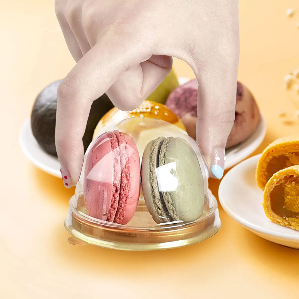 50pcs Transparent Cake Box Container Transparent Cupcake Dome Pastry Baking Packaging Boxes Wedding Party Supplies Gifts Decor